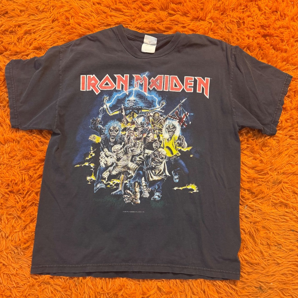 Iron Maiden Best Of The Beast T-Shirt Vintage 2003 Hanes Heavyweight Black Men L
